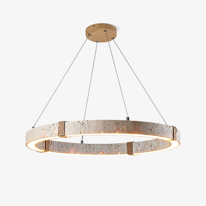 Lampa wisząca z trawertynu Circle