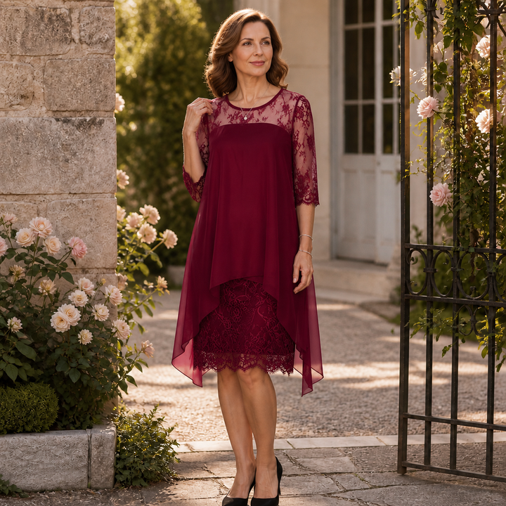 Wearbella – Sukienka w stylu koronkowym z asymetrycznym dołem, która naprawdę pasuje