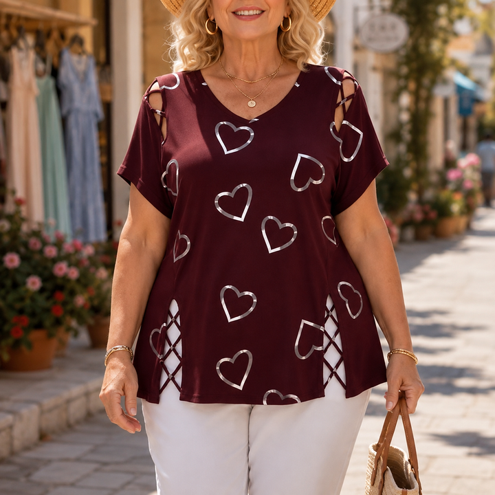 Tievelyn – T-shirt z wiązaniem, który kształtuje bez ucisku