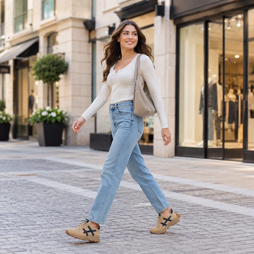 Solenne – Płaskie, Nieslizgające Sneakersy Chunky
