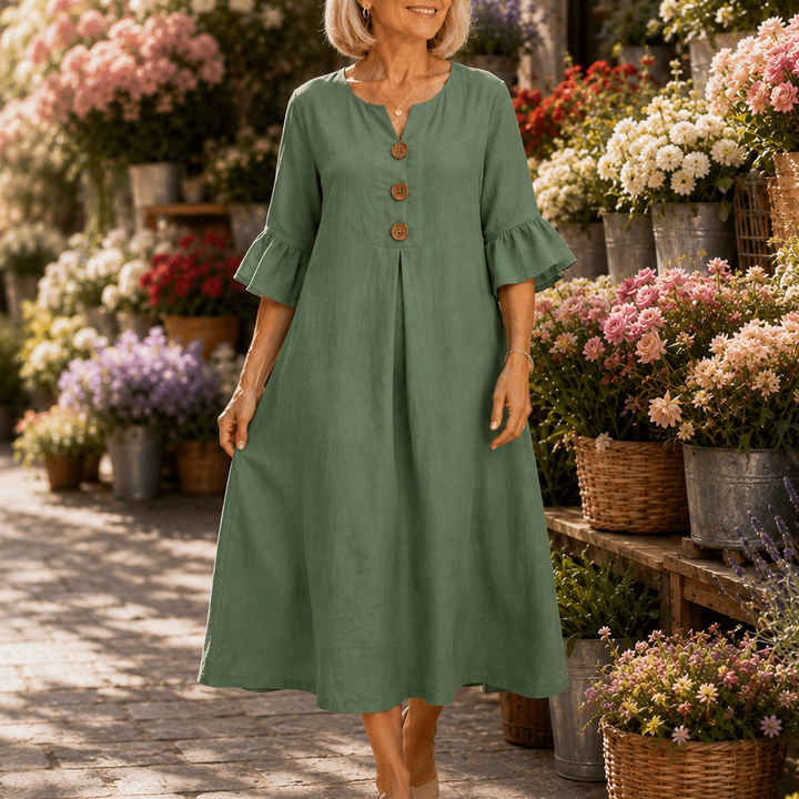 Wearbella – Sukienka midi z dekoltem w serek i falbanami