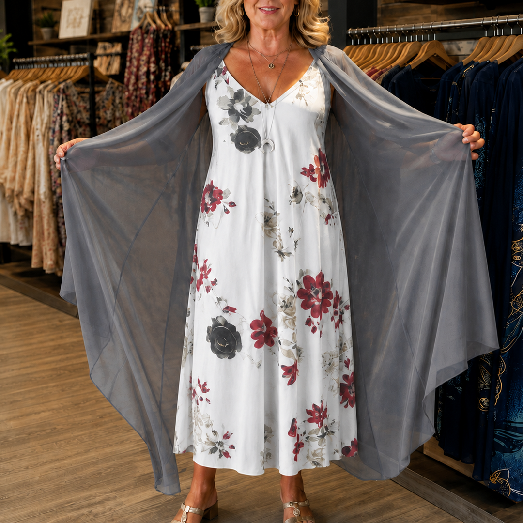 Wearbella – Zestaw sukienki i narzutki w kwiaty