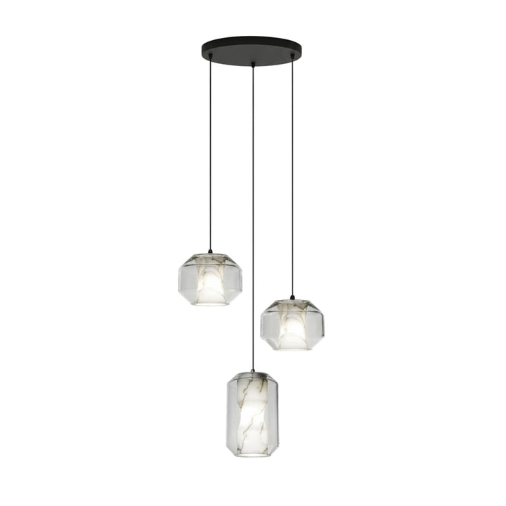 Lampa wisząca z alabastrowego szkła w cylindrze