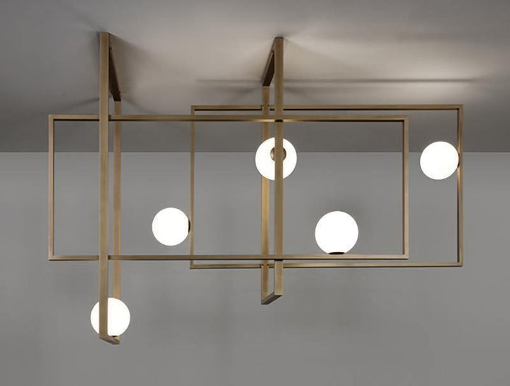 Szklana lampa sufitowa Mondrian