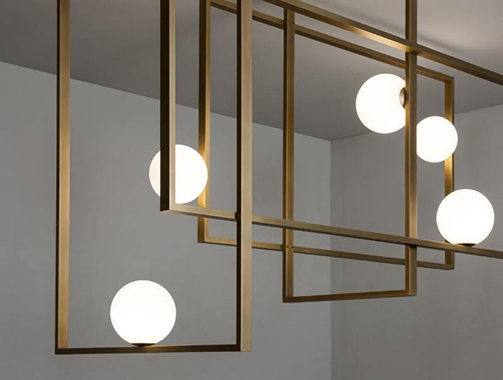 Szklana lampa sufitowa Mondrian
