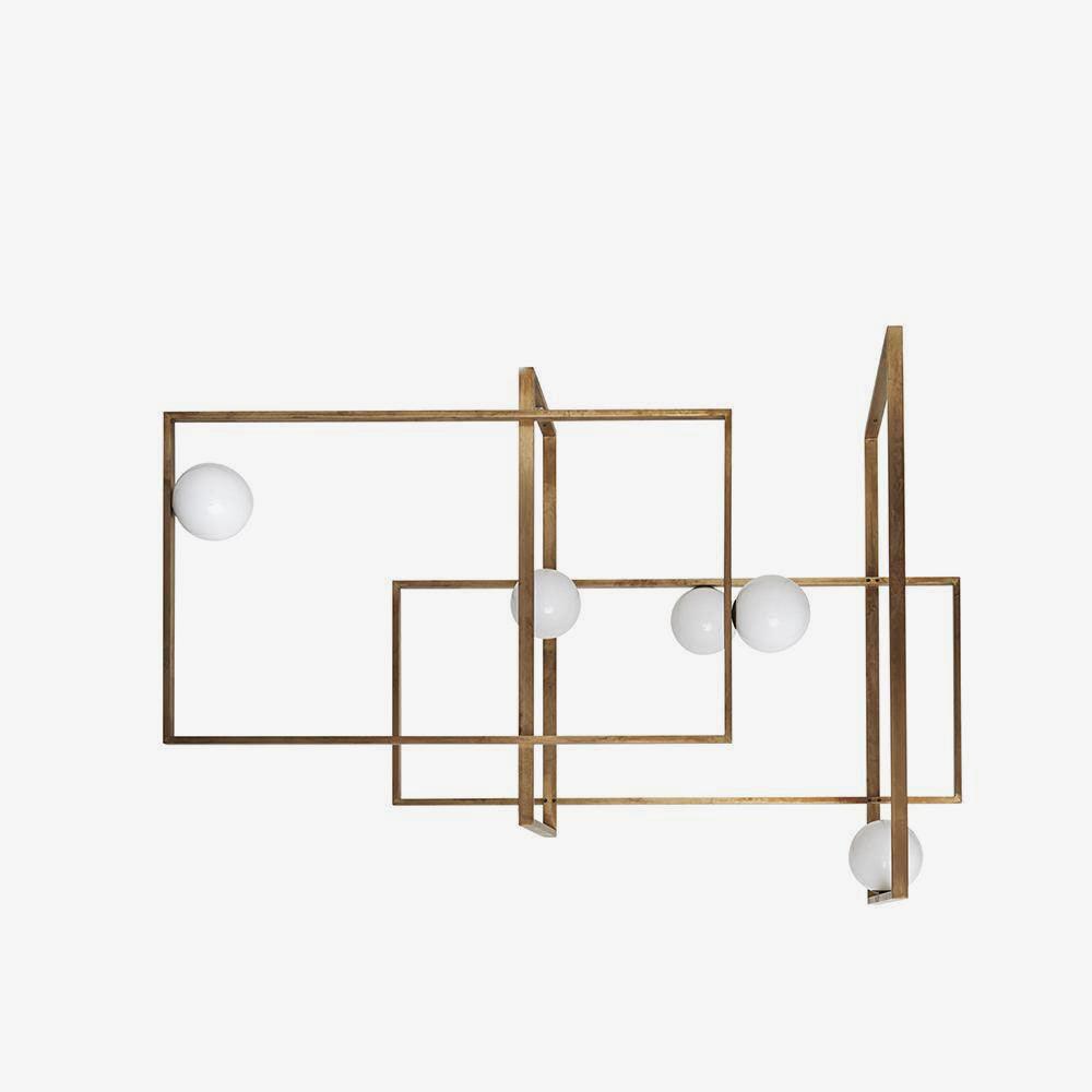 Szklana lampa sufitowa Mondrian
