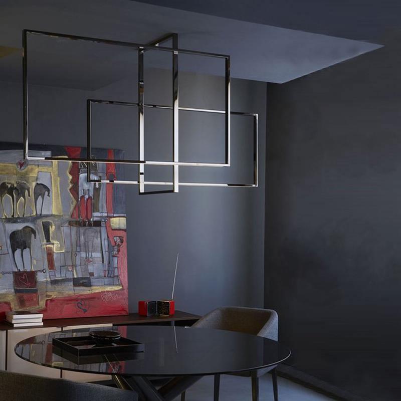 Szklana lampa sufitowa Mondrian