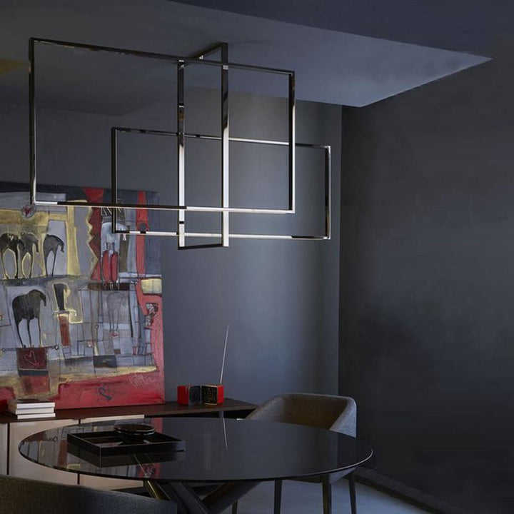 Szklana lampa sufitowa Mondrian