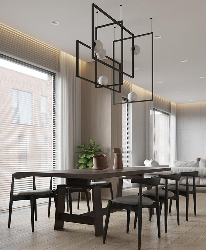 Szklana lampa sufitowa Mondrian