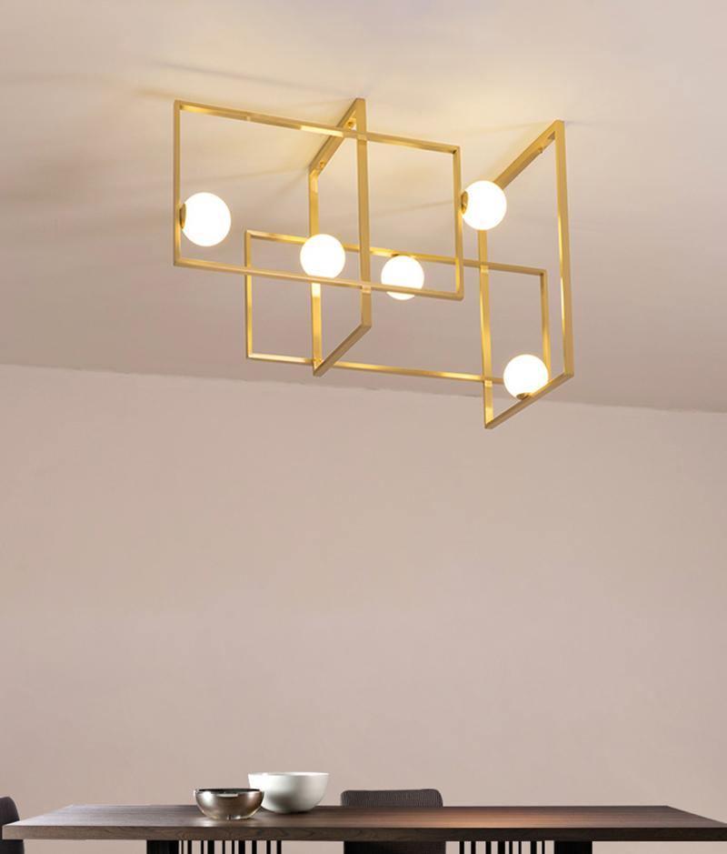 Szklana lampa sufitowa Mondrian