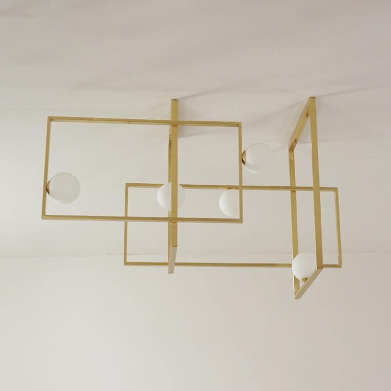 Szklana lampa sufitowa Mondrian