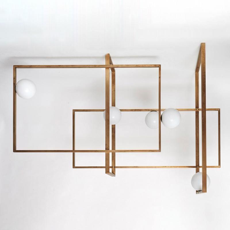 Szklana lampa sufitowa Mondrian