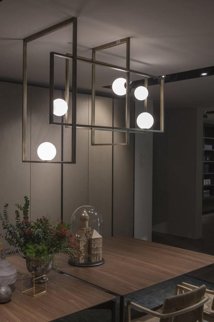 Szklana lampa sufitowa Mondrian