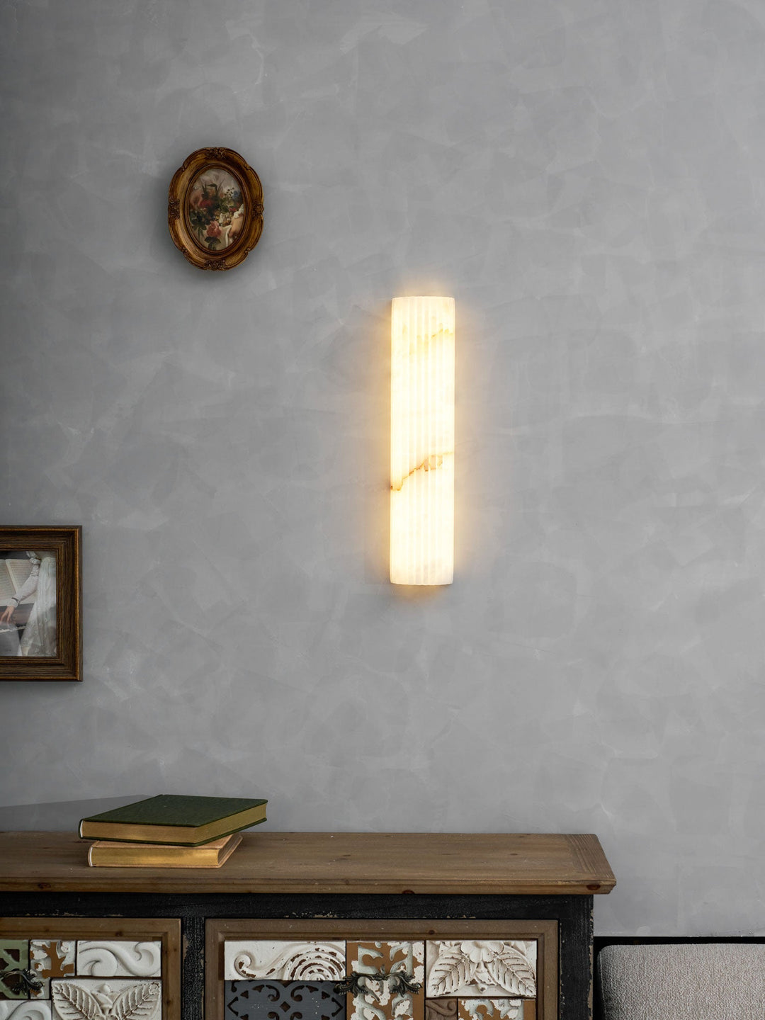 Alvia Alabastrowa Lampa Ścienna