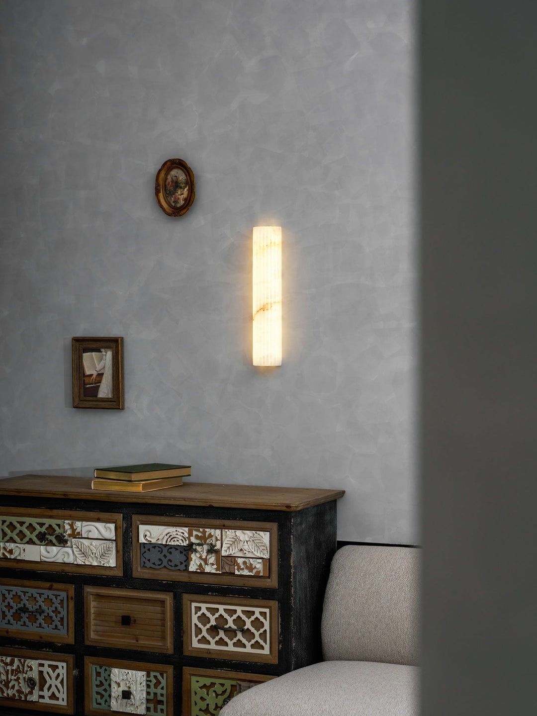 Alvia Alabastrowa Lampa Ścienna