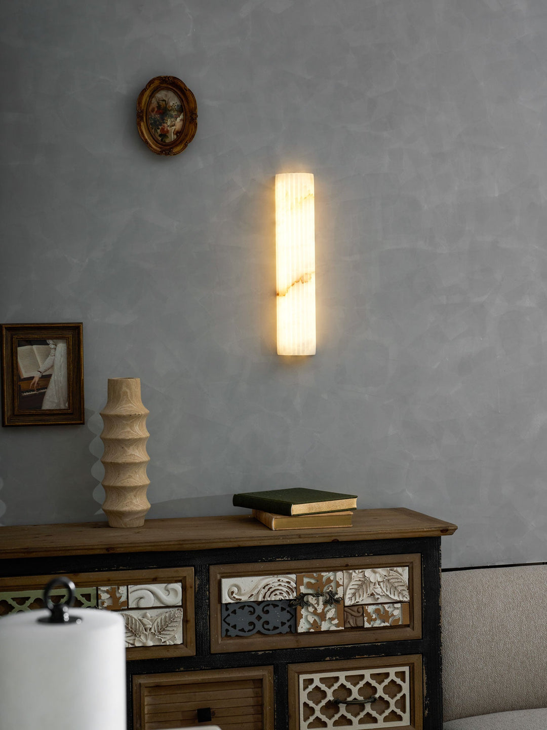 Alvia Alabastrowa Lampa Ścienna
