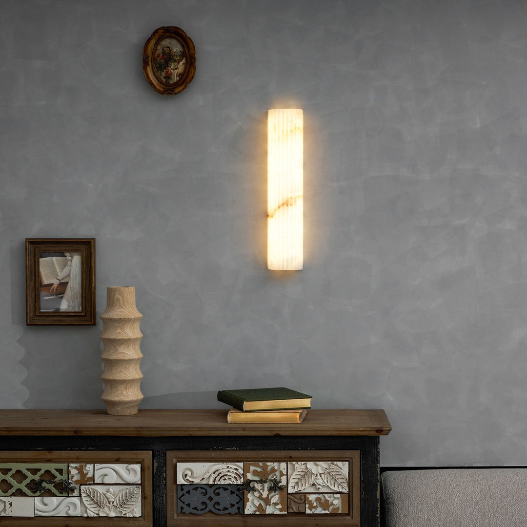 Alvia Alabastrowa Lampa Ścienna