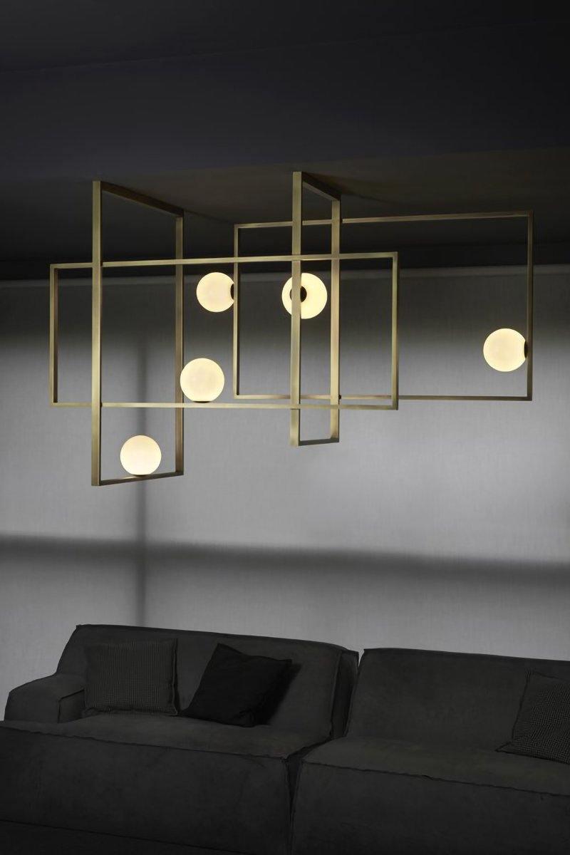 Szklana lampa sufitowa Mondrian
