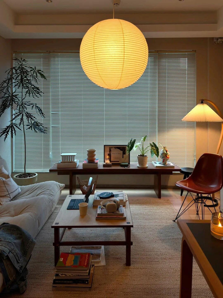 Lampa wisząca z papieru Washi - seria okrągła