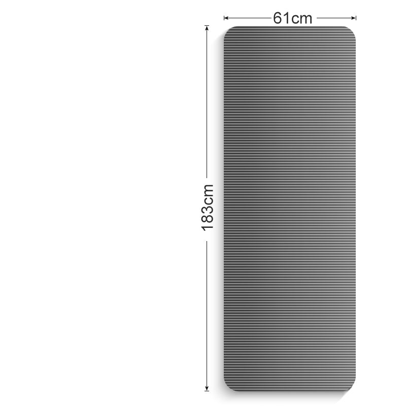 Szara gruba mata do jogi z paskiem