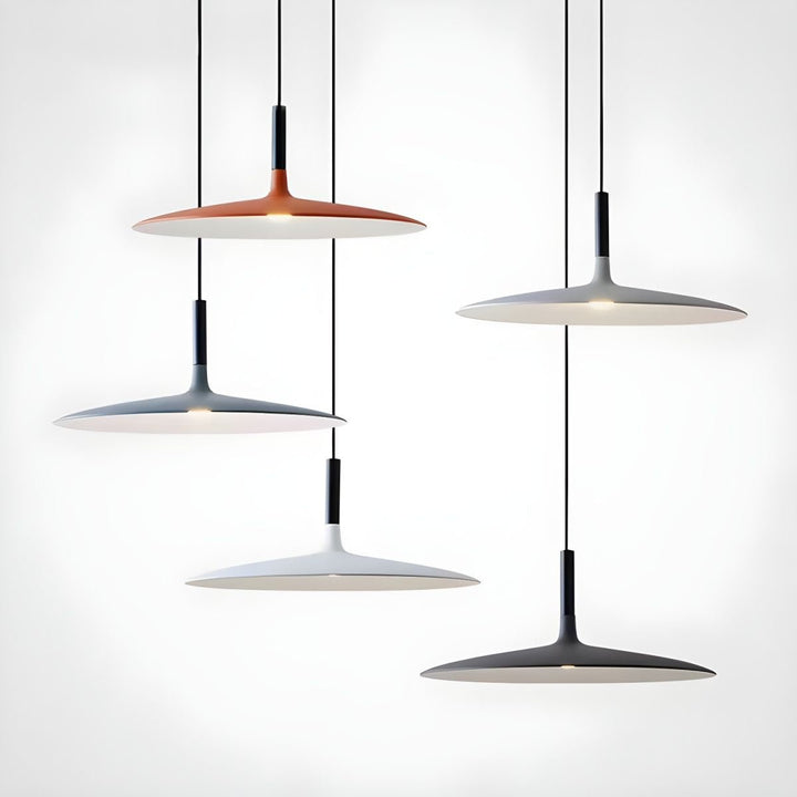 Larkin Biała Lampa Wisząca Talerzowa