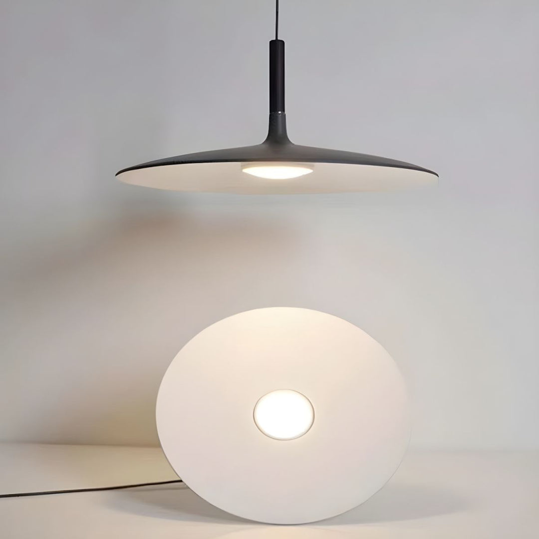 Larkin Biała Lampa Wisząca Talerzowa