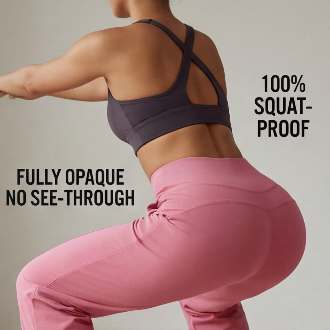 Elyra – Damskie Spodnie Yoga z Szerokimi Nogawkami i Krzyżowym Pasem