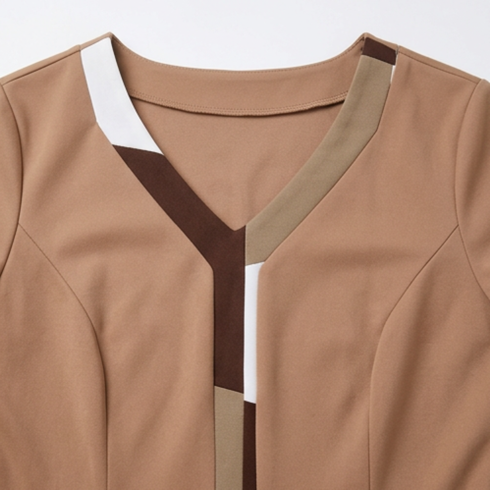 Lunavia – Elegancki zestaw peplum w kolorze blokowym dla kobiet