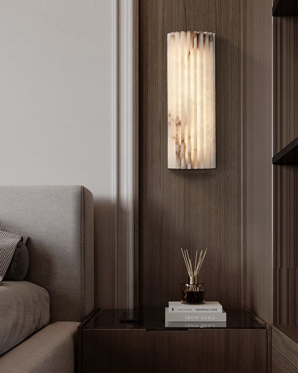 Alvia Alabastrowa Lampa Ścienna