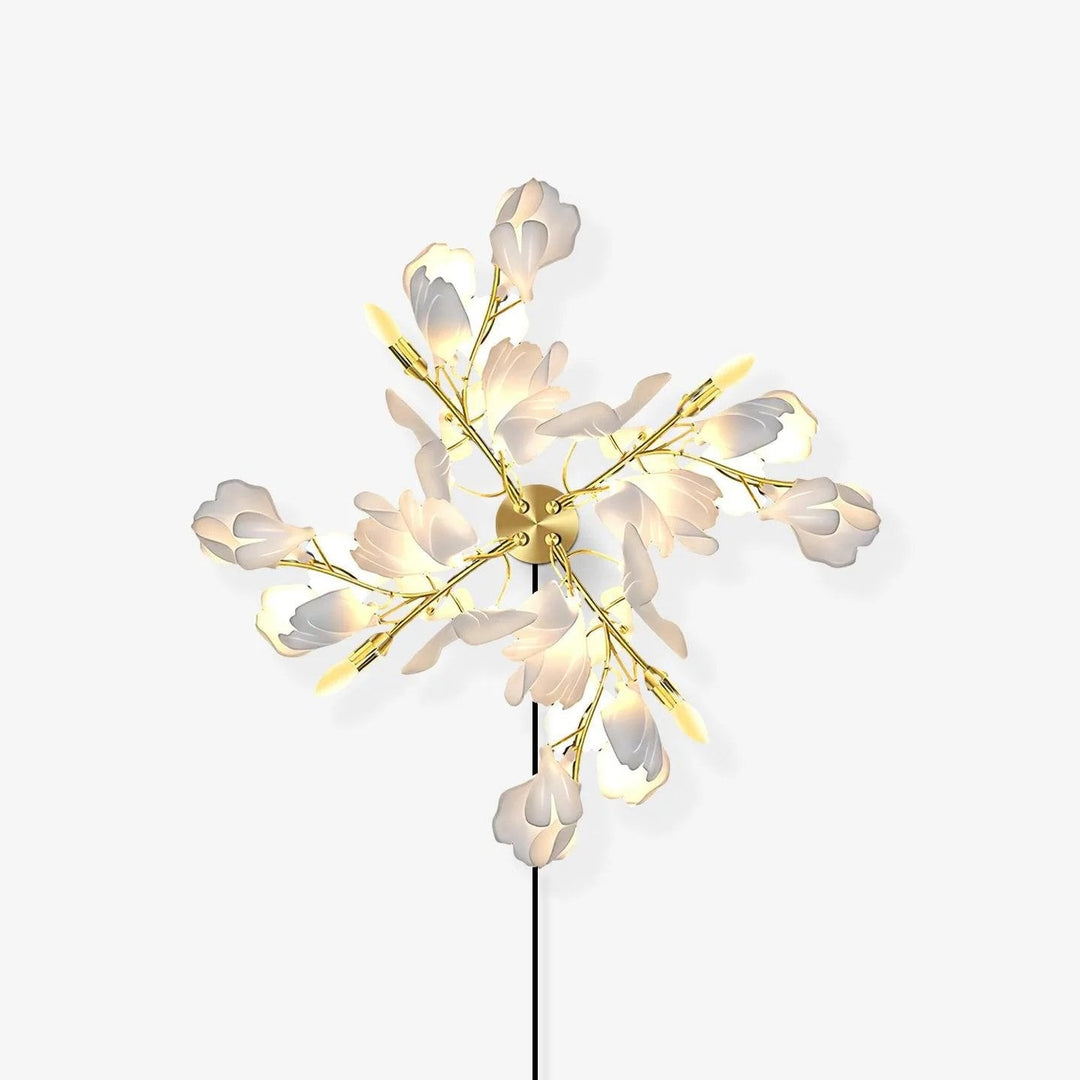 Lampa ścienna wtykowa Kwiaty Ginkgo