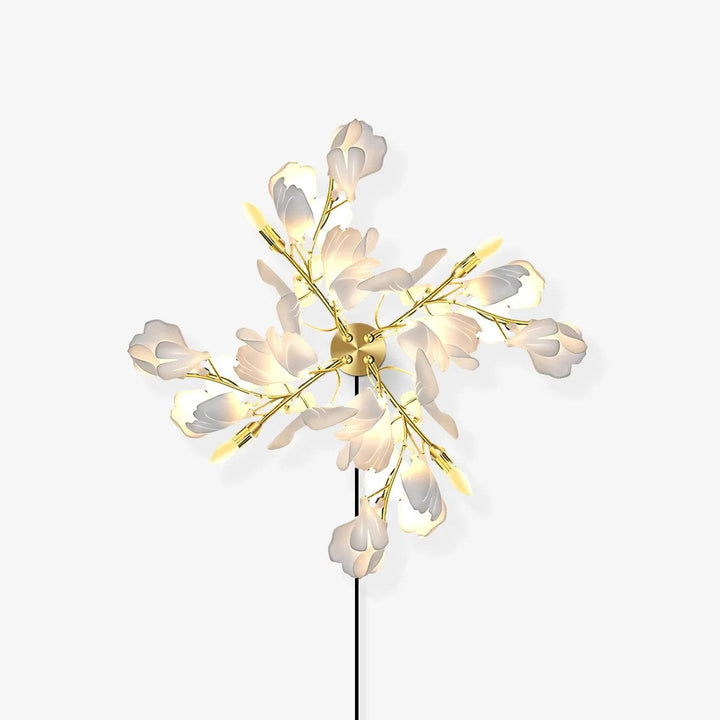 Lampa ścienna wtykowa Kwiaty Ginkgo