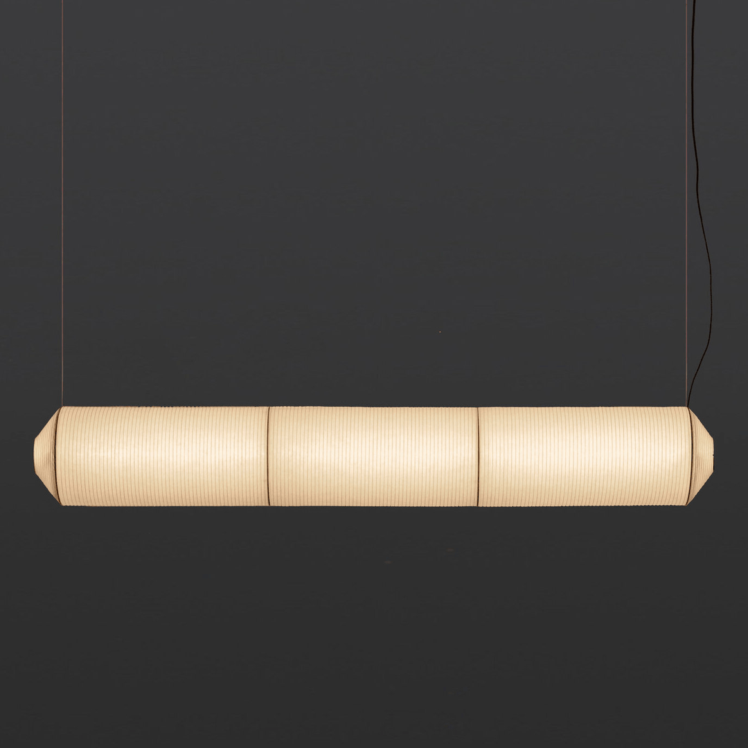 Lampa wisząca Tekio z imitacji jedwabiu