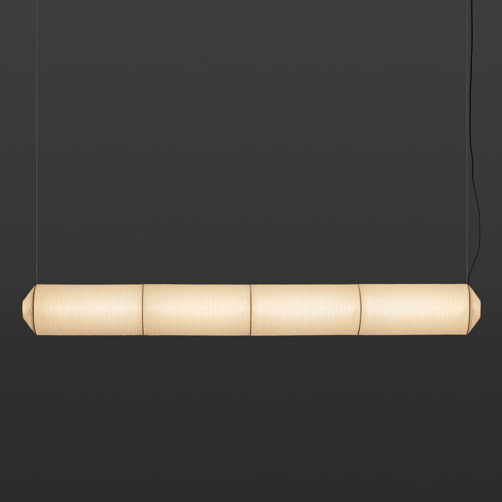 Lampa wisząca Tekio z imitacji jedwabiu