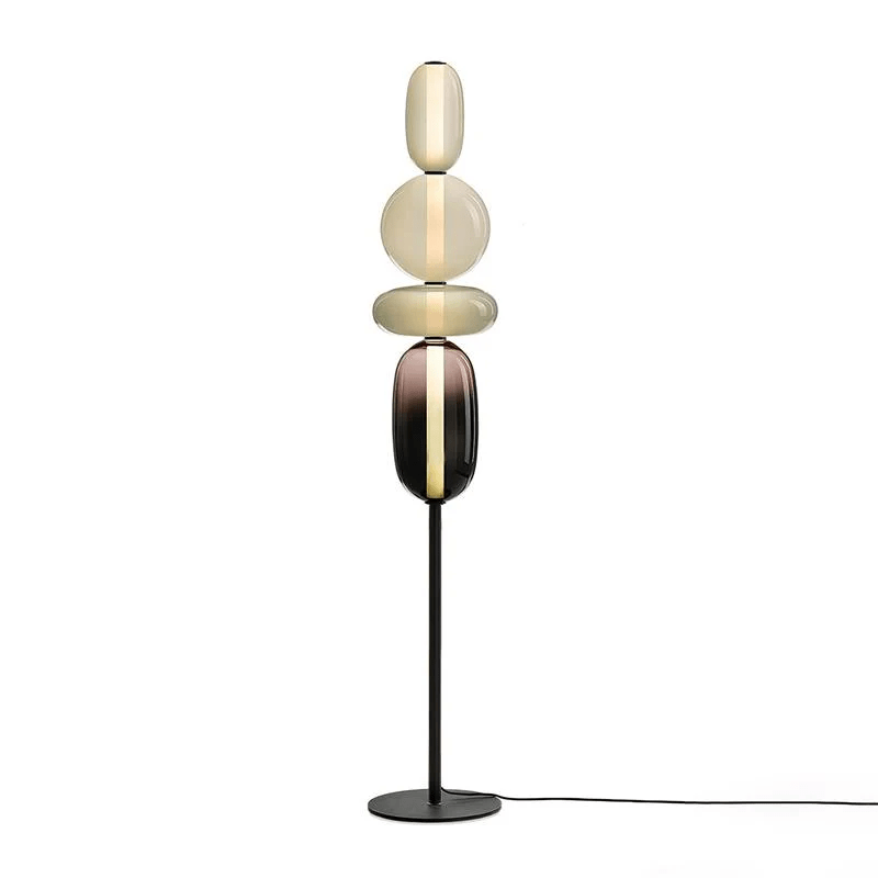 Lampa podłogowa z cukrowego szkła