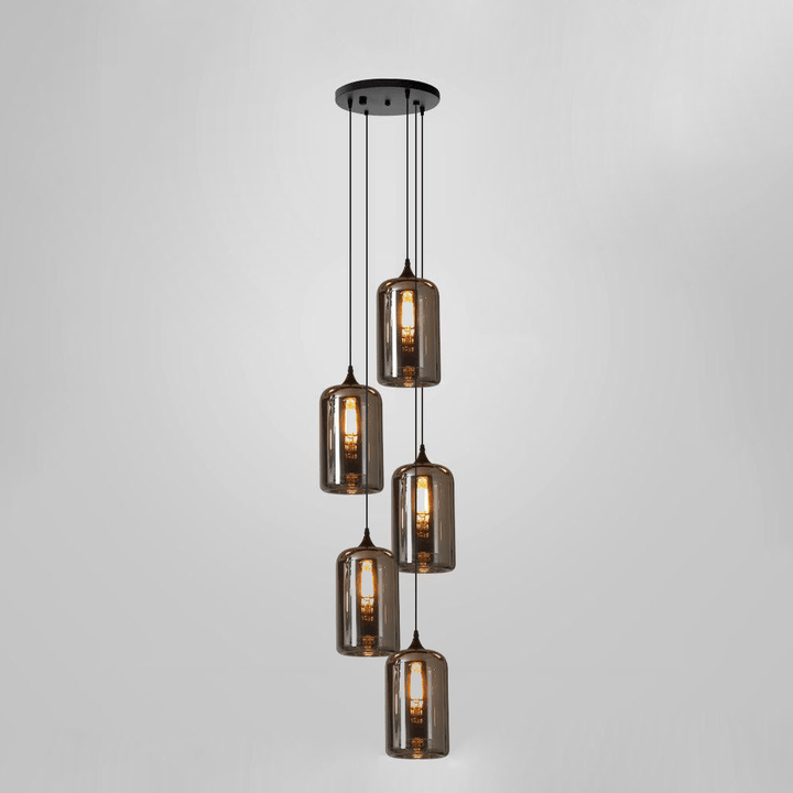 Lampa Wisząca ze Szkła Butelkowego