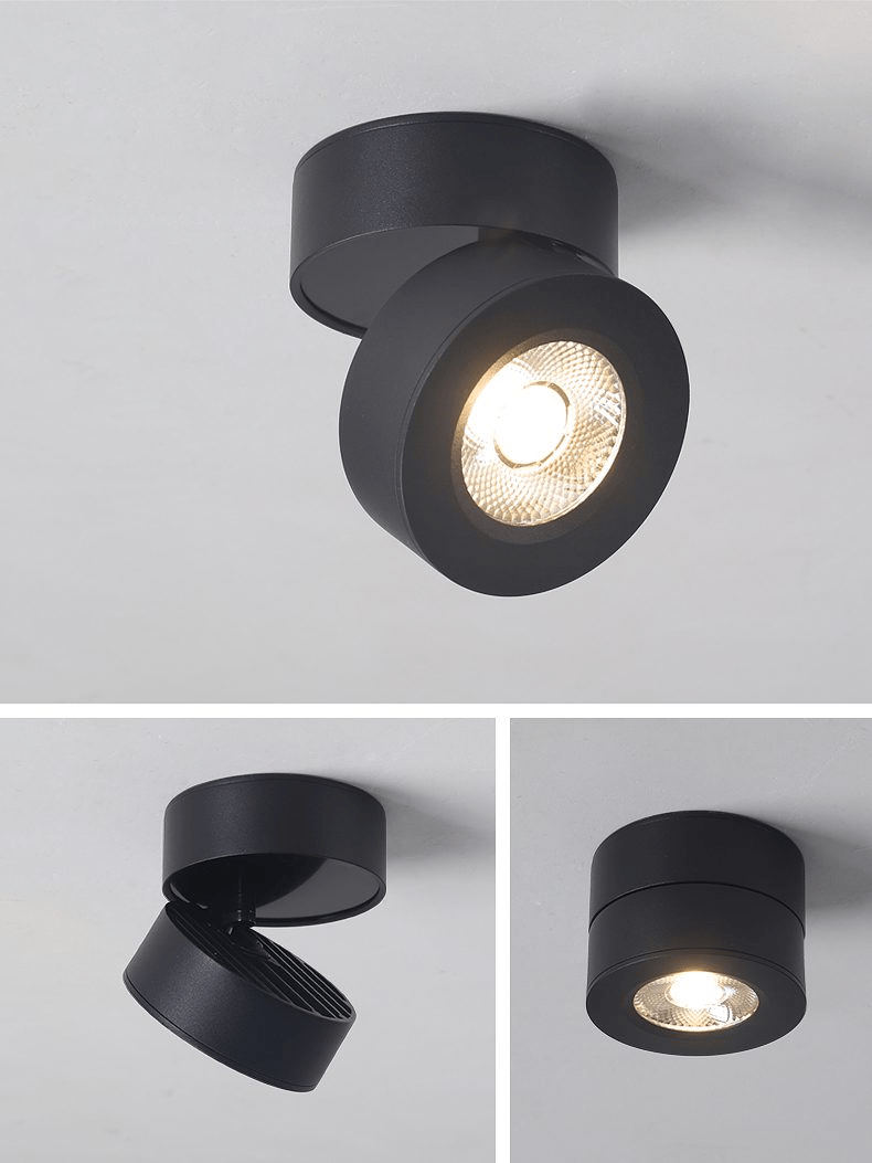 Okrągła obrotowa lampa LED świecąca w dół