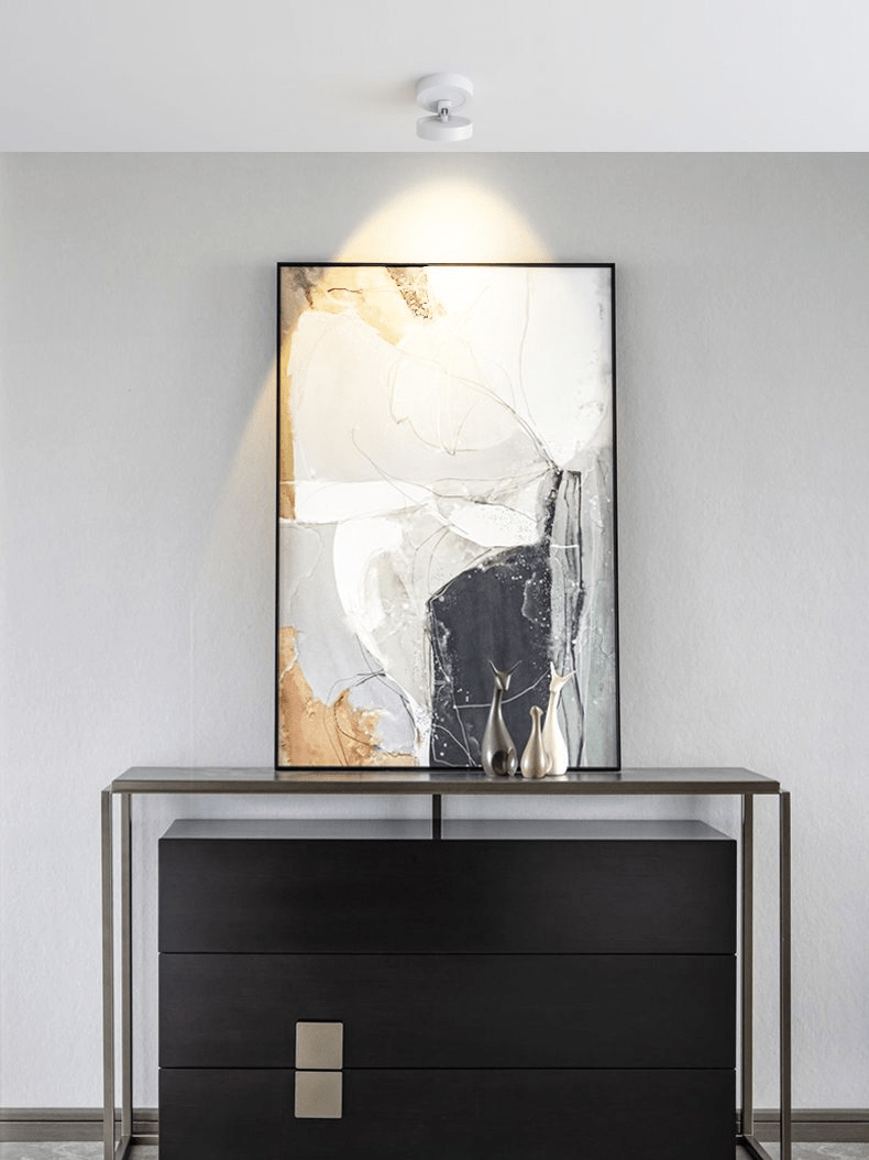 Okrągła obrotowa lampa LED świecąca w dół