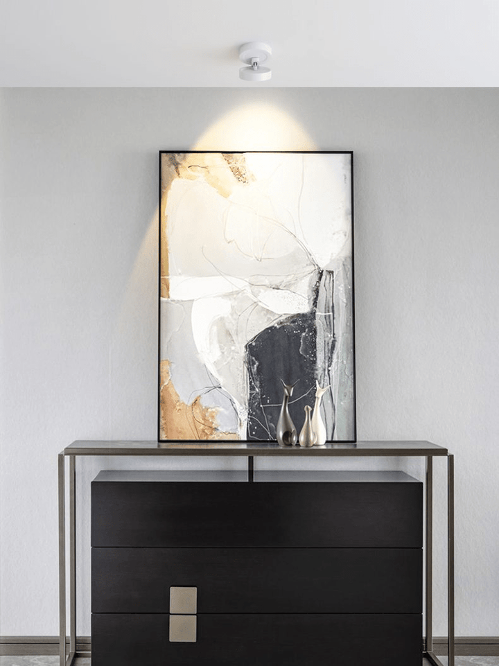 Okrągła obrotowa lampa LED świecąca w dół