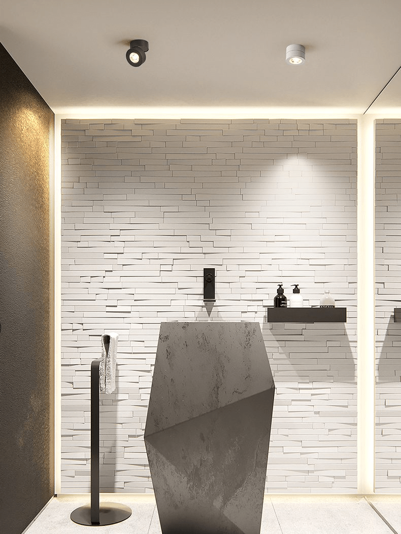 Okrągła obrotowa lampa LED świecąca w dół