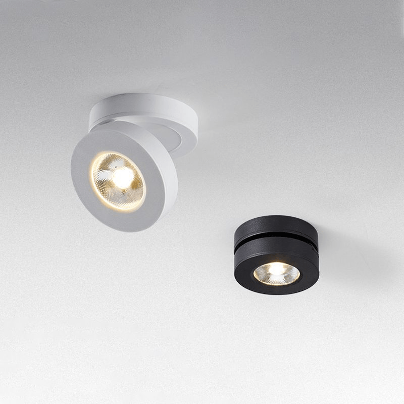 Okrągła obrotowa lampa LED świecąca w dół