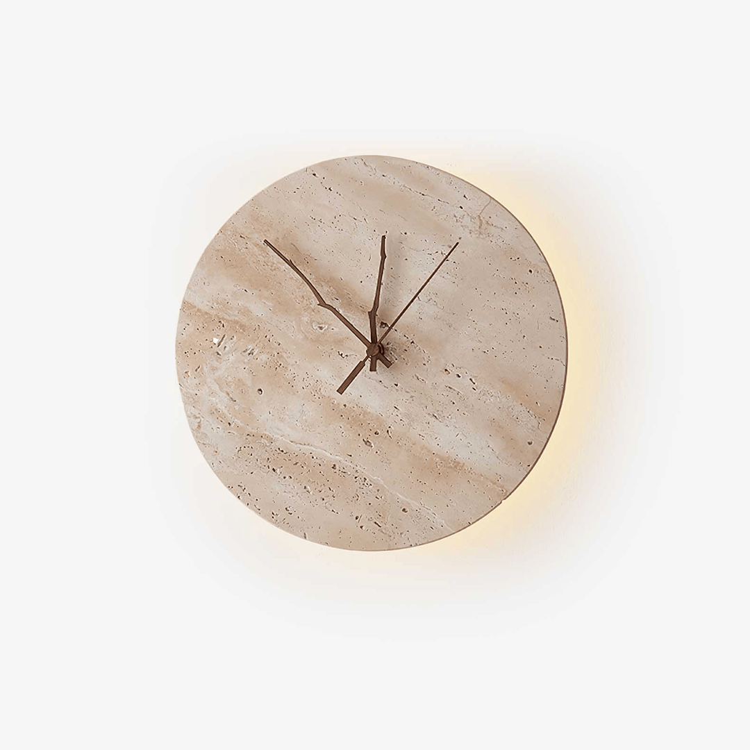 Lampa Ścienna Clock z Travertynu