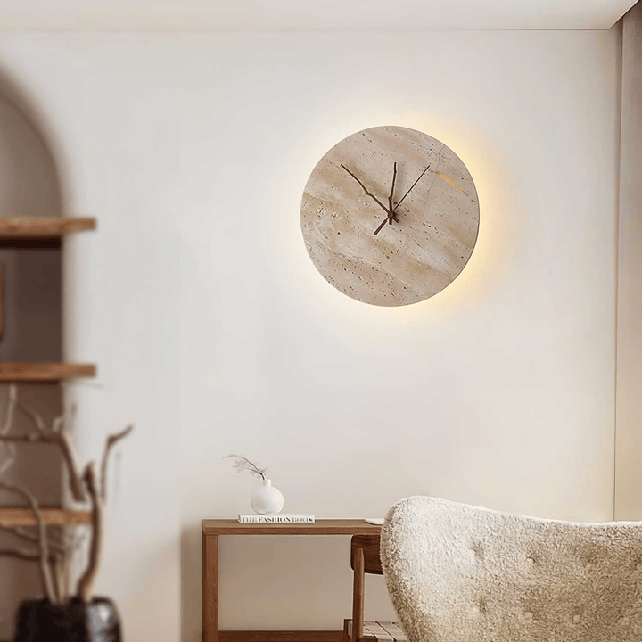 Lampa Ścienna Clock z Travertynu