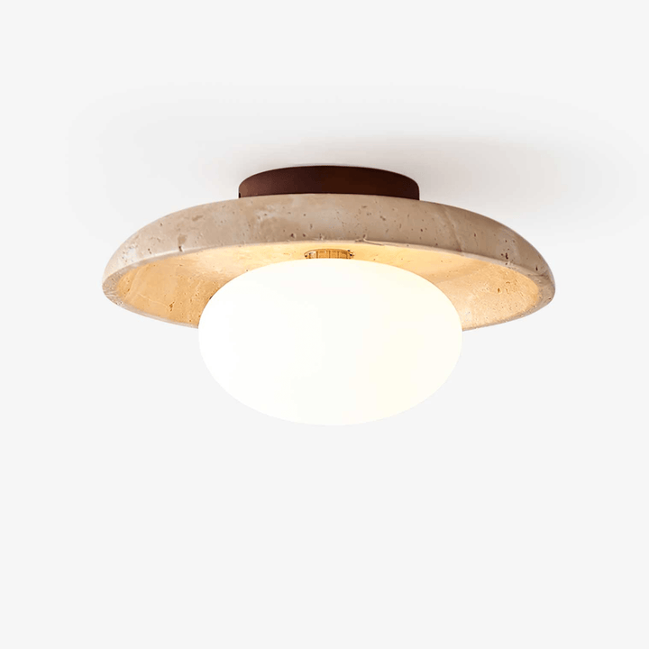 Lampa sufitowa Lunaro z trawertynu