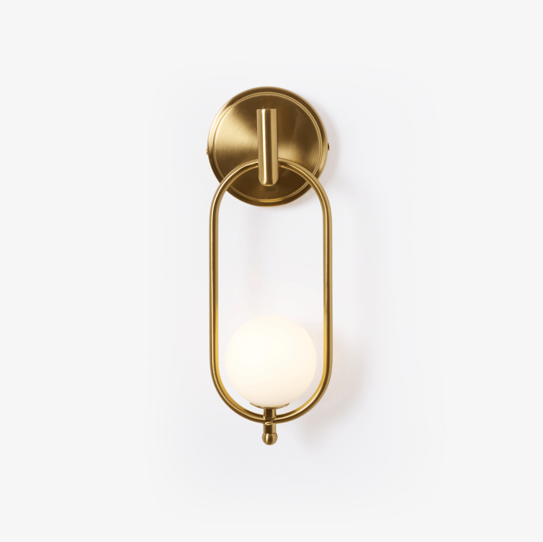 Mosiężna lampa ścienna Aurea