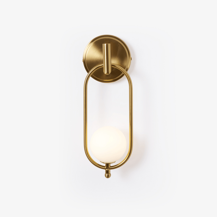 Mosiężna lampa ścienna Aurea