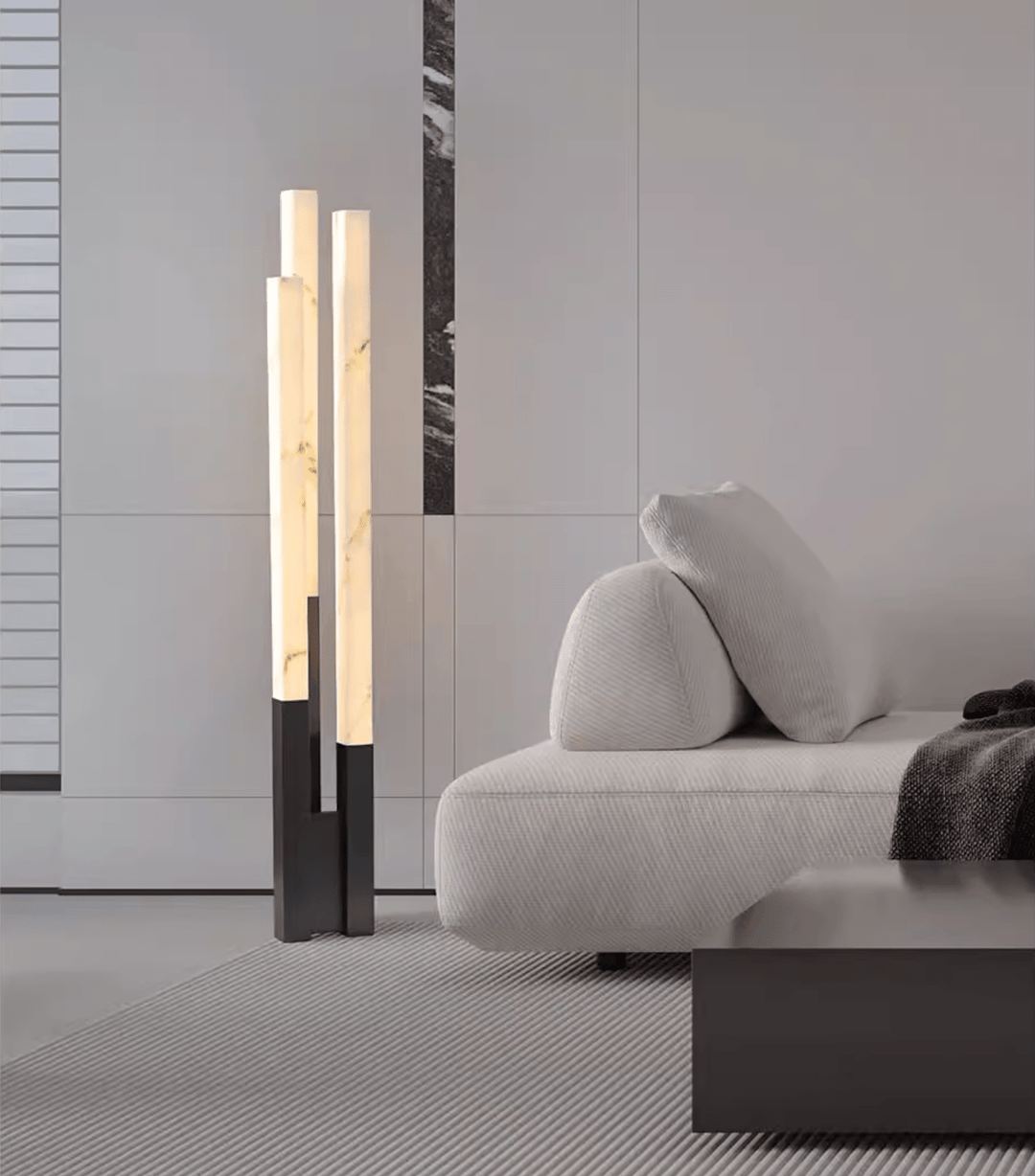 Lampa podłogowa Callisto Alabaster