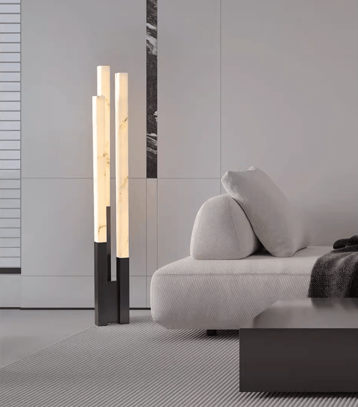 Lampa podłogowa Callisto Alabaster