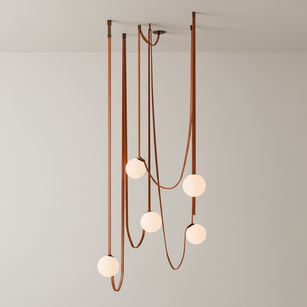 Wielokrotna Lampa Wisząca z Paskami