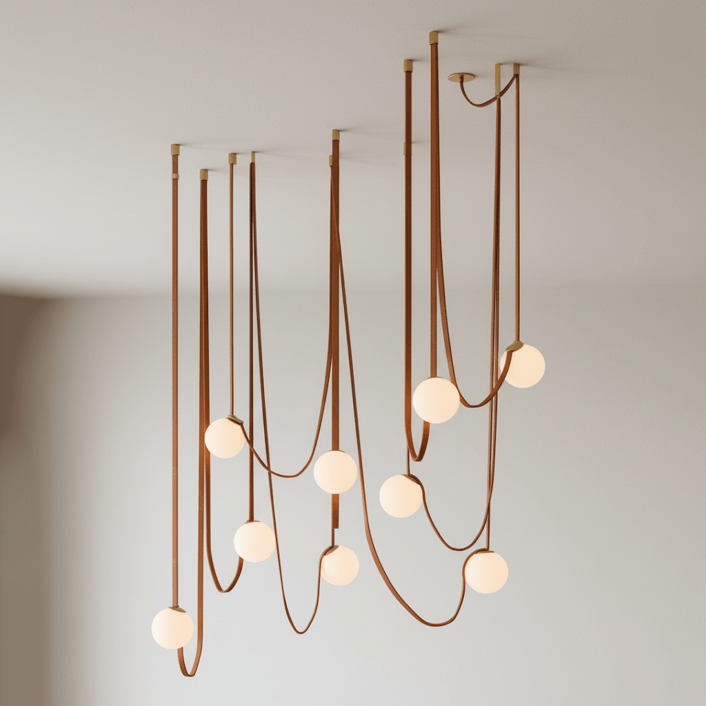 Wielokrotna Lampa Wisząca z Paskami