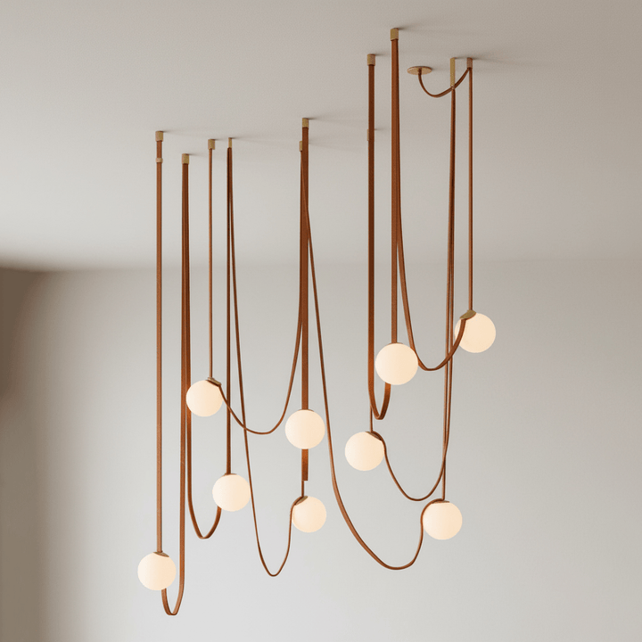 Wielokrotna Lampa Wisząca z Paskami